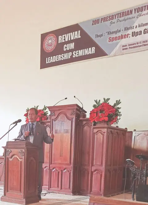 Rev. Awnkhankhup in Seminar alahna